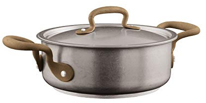 Sambonet 51909-70 1965 - Pentola vintage in acciaio INOX anticato