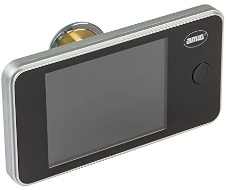 Amig - Mirilla Digital DW 3.2 para Puertas con Pantalla LCD de 3,2'' - Visor con Cámara de Vídeo Proporciona Visión de Imágenes Claras - Ángulo de visión:160° - Fácil Instalación y Uso - Plateado