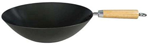 Dexam Heavy Gauge Non Stick Carbon Steel Wok 30cm/12-inch