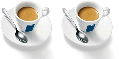 2 X Lavazza Espresso Tassen und Untertassen -Kapazität cc 75, height mm 58