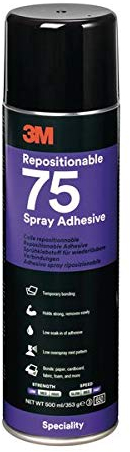 3M Sprühklebstoff 75, wiederlösbare Verbindungen, 500 ml (1-er Pack)