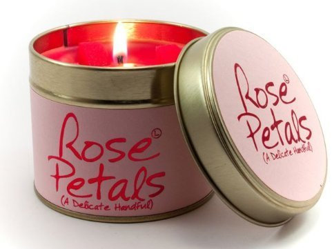 Lily Flame Scented Candle in a Presentation Tin - Rose Petals