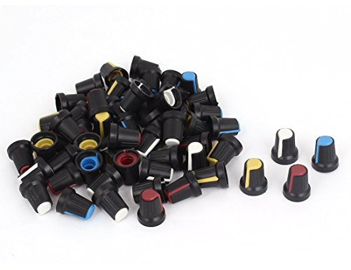 sourcing map gerändelt Schaft 6 mm Loch Potentiometer Lautstärkeregler, 60 Stück - de