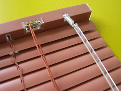 Alu Jalousie Terracotta - Breite 50 bis 240 cm - Höhe 130/160 / 220 cm - Tür Fenster Rollo Jalousette Aluminium Fensterjalousie Lamellen Metall (120 x 130 cm)