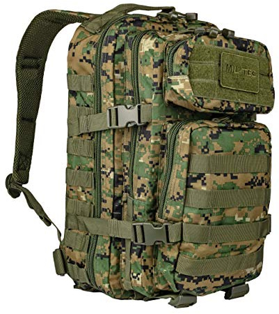 Mil-Tec Assault Pack, Root > Home Catalogue Périphériques Clavier Unisex Adulto, Digital Woodland, S