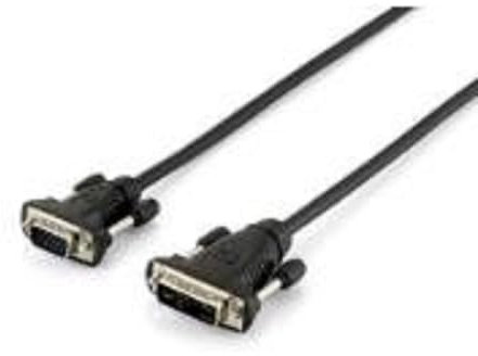 Equip 118943 Adattatore cavo video 1,8 m DVI-A VGA (D-Sub) Nero - Adattatori cavi video (1,8 m, DVI-A, VGA (D-Sub), Maschio, Maschio, Oro)