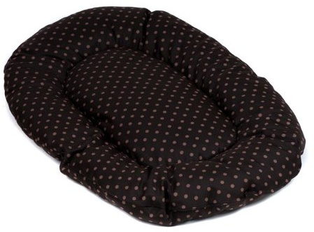 adena Hundekissen oval 95 x 55 cm - Tupfen braun