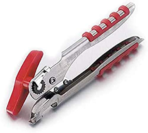 Rigamonti Apriscatole Rapid Inox multifunzione. Apriscatole a vite 2in1 per aprire bottiglie e lattine e barattoli. Apriscatole a vite con corpo in acciaio. Per uso casalingo e professionale.