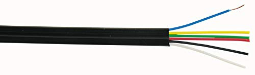 PRO POWER FCC-68 6-Core Telephone & Data Cable – 100m Black Reel, Flat Parallel 0.124mm² Tinned Copper Conductors, PVC Jacket, CPR Cat Eca (PP01501)