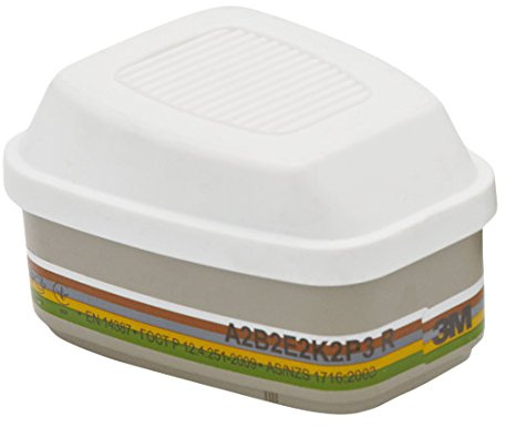 3 M 6099 Partikelfilter für Gas- und Dampf, A2B2E2 K2HgP3 R Plus Formaldehyd, EN-Sicherheit zertifiziert