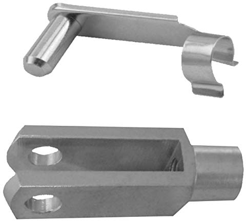 5 Stück - Gabelkopf 6x24 - M6 mit ES-Bolzen DIN71751 verzinkt