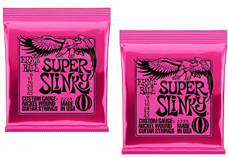 Ernie Ball Super Slinky P02223^2 Saiten für E-Gitarre, Nickelumwicklung, Lot/2