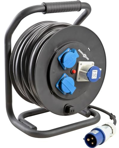 Brunner Drummer Rubber CEE-Kabeltrommel, 25m, 3x2,5 mm²
