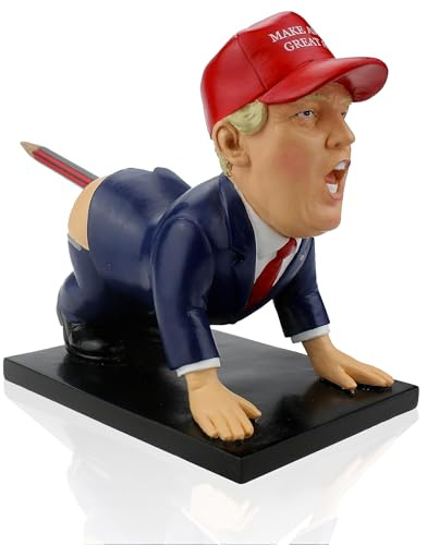 Dump-a-Trump Stifthalter – Geschenkidee, Motiv: Donald Trump, Scherzartikel