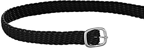 SPRENGER Sporenriemen - 45 cm, Perlon, schwarz / silber, 45 cm, Perlon