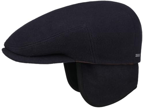 Stetson Kent Wool Flat Cap Herren Made in EU Kaschmir Herbst Winter Ohrenklappen Schirmmütze