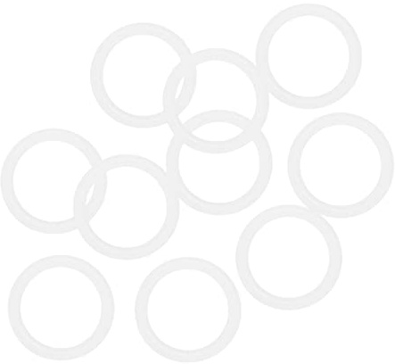 sourcing map Silicone Anello Toroidale, 16mm OD 12mm ID 2mm Larghezza VMQ Guarnizione Tenuta per Compressore Valvole Tubo Riparazione, Bianco, Confezione da 10