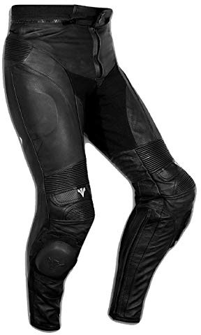 A-Pro Naked sport motorcykel byxor läder skydd knäslip professionell svart 30