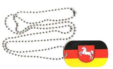Dog Tag Niedersachsen Erkennungsmarke 30 x 50 mm Fahne Flagge
