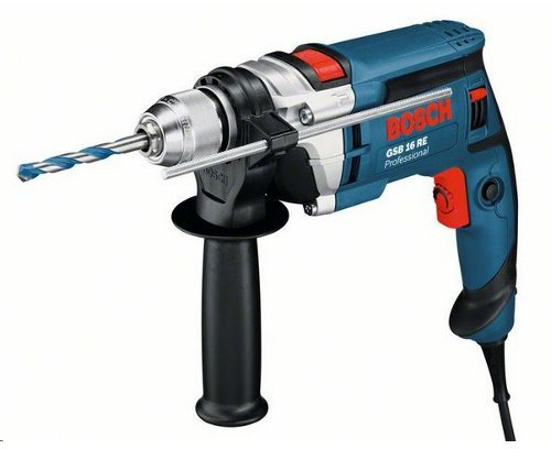 Bosch GSB16RE - Trapano a percussione 750 W, 2,2 kg, 1,5-13 mm, 18 Nm, 476001/min 1/2 x 20 pollici UNF