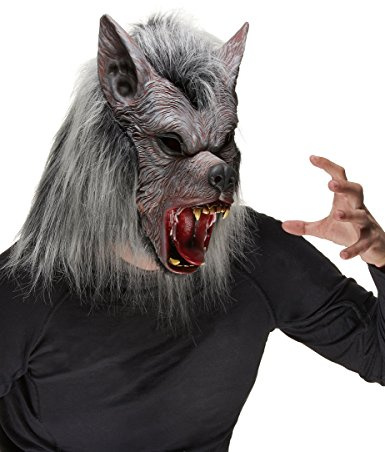 DEGUISE TOI - Masque loup garou adulte en latex - Masque - Taille Unique - Argenté/gris - Masques - Latex - - Halloween