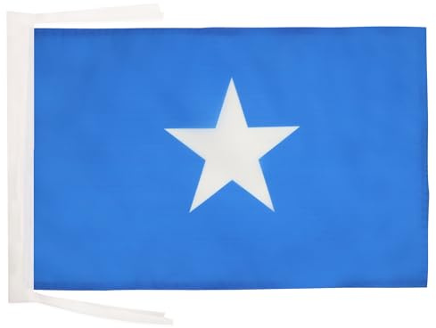 AZ FLAG Bandera Somalia 45x30 cm Estandarte Somalí Poliéster 100D Cuerdas | Uso interior y exterior Enseña Soomaaliya costuras dobles y bordes reforzados