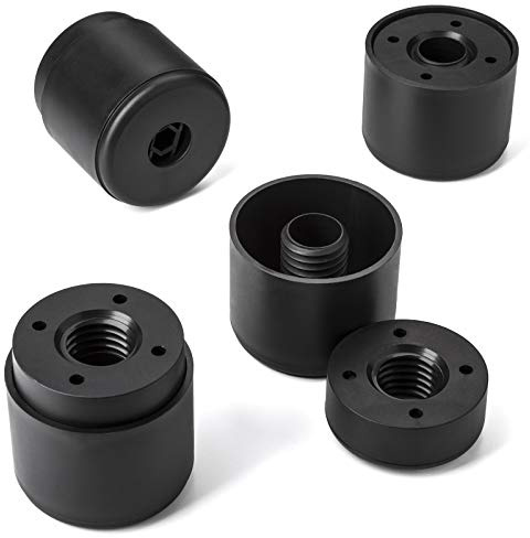 SOTECH 4er Set Möbelfüße Schrankfüße Hotel rund Höhe verstellbar von 44-54 mm