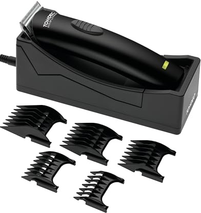 TONDEO Profi Haarschneidemaschine ECO XP LITHIUM BLACK | Haarschneider inklusive Ladestation und Aufsteckkamm für 5 verschiedene Schnittlängen (4 / 8 / 12 / 16 / 20mm)
