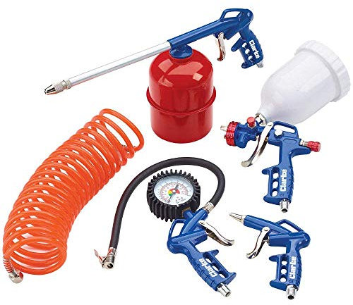 Clarke KIT1100 5 Piece Air Tool Kit with Gravity Fed Spray Gun
