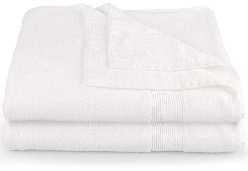CelinaTex Bari Saunatuch Doppelpack 80 x 200 cm weiß Baumwolle Frottee Handtuch Badetuch Saunahandtuch