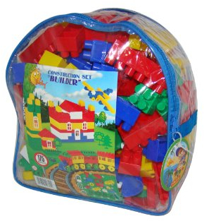 Polesie Bausteine Baumeister 175 TLG Steckbausteine mit Zubehör im Rucksack