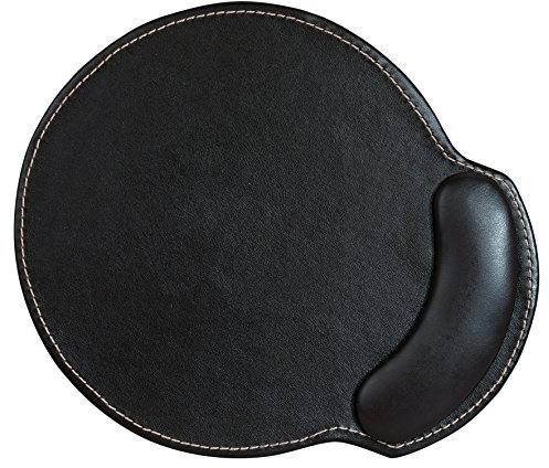 Sign Office Elyane Mauspad mit rutschfestem Schaumstoff und Handgelenkstütze, 235 mm x 200 mm– Dunkelbraun