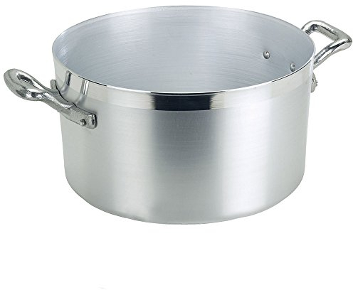 Pentole Agnelli, FAMA440 Casseruola Alta Con 2 Maniglie, Alluminio, Argento