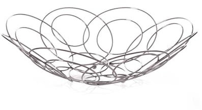 Home Line Frutero Moderno diseño Original Acero Cromado círculos (38x38)