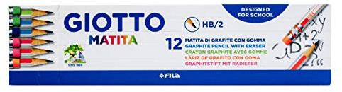 Giotto 936185 Bleistift 2HB mit Radiergummi