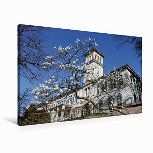 Premium Textil-Leinwand 90 x 60 cm Quer-Format Schloss Heiligenberg (Seeheim-Jugenheim) | Wandbild, HD-Bild auf Keilrahmen, Fertigbild auf hochwertigem Vlies, Leinwanddruck von Gert Kropp