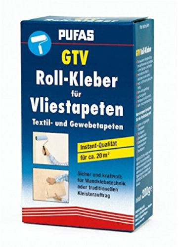 Pufas GTV Rollkleber 200g für Tapeten, klar, hochviskos, Rolle, Kleber