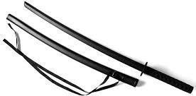 Martial Arts Black Polypropylene Sparring Bokken With Scabbard