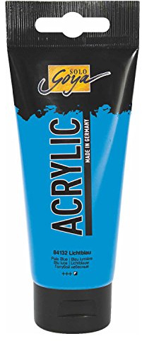 KREUL 84132 - Solo Goya Acrylic, 100 ml Tube in lichtblau, cremige vielseitig einsetzbare Acrylfarbe in Studienqualität, auf Wasserbasis, schnell und matt trocknend, gut deckend, wasserfest