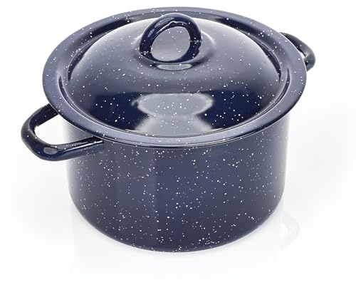 IMUSA 6.0qt Enamel Stock Pot, Blue