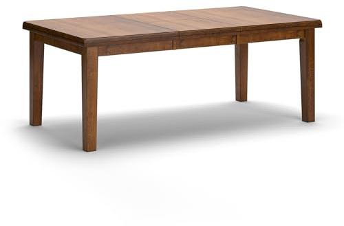 Signature Design by Ashley Ralene Extendable Dining Table, With Butterfly Leaf Seats 6-8, Wood Dining Room Table for Family Meals, Burnished Brown 42 x 60-78 Inch