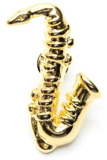 Miniblings Saxophon Brosche Pin Anstecker Saxofon Sax Saxofonist gold MINI | Statement am Revers, montiert in Berlin, mit Jazz, ein Mitbringsel mit Charakter