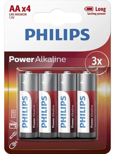 Philips LR6P4B/10, Power Batteria alcalina AA, Pacco da 4