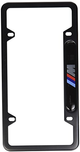 BMW Black Stainless Steel License Frame with M Logo