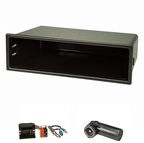 tomzz Audio 2408-015 Radioblende Set kompatibel mit Citroen C2 C3 Peugeot 207 307 Expert mit Quadlockadapter ISO Fakra Antennenadapter Phantomeinspeisung DIN ISO