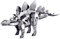 Tronico 20038 - Metallbaukasten Dinosaurier Stegosaurus, Aluminium, 88-teilig