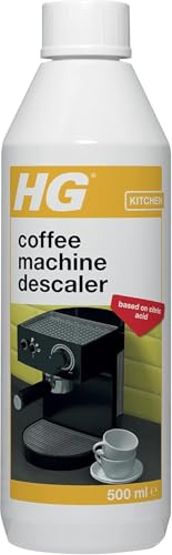 HG Coffee Machine Descaler, Tough Scale Remover for Espresso & Coffee Pod Machines - 500 ml - Pack of 2