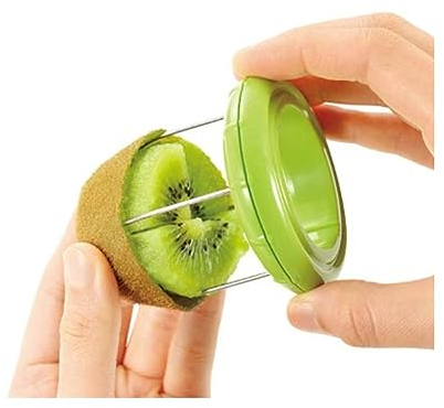 Karma Kitchen Fast Peel Any Fruit Or Soft Vegetable with Ease. Kiwi Slicer Peeler Pitter Scooper, Mango and Kimi Corer, Kiwi Fruit Scoop Kitchern Tool_Green