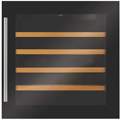 CDA FWV601BL 40 Bottle Integrated Wine Cooler Single Zone 60cm Wide 60cm Tall - Black