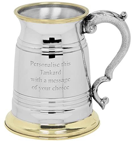 English Pewter Company 1 Pint Cumbrian Pewter Tankard. Personalised with Free Engraving [EP025]